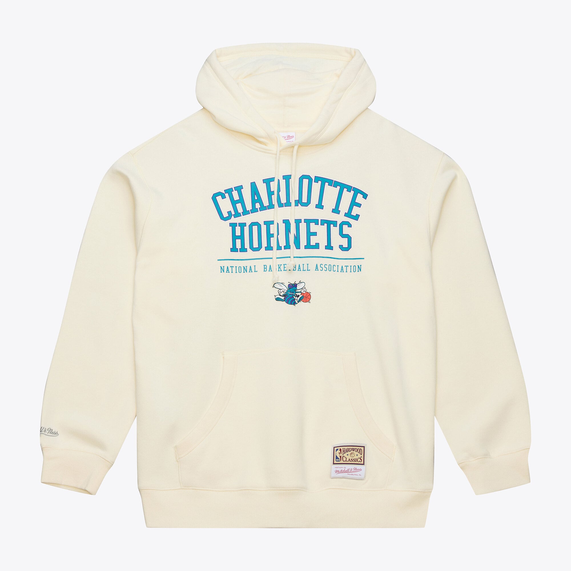 Men's Mitchell & Ness Cream Charlotte Hornets Walk-Off Fleece Hoodie