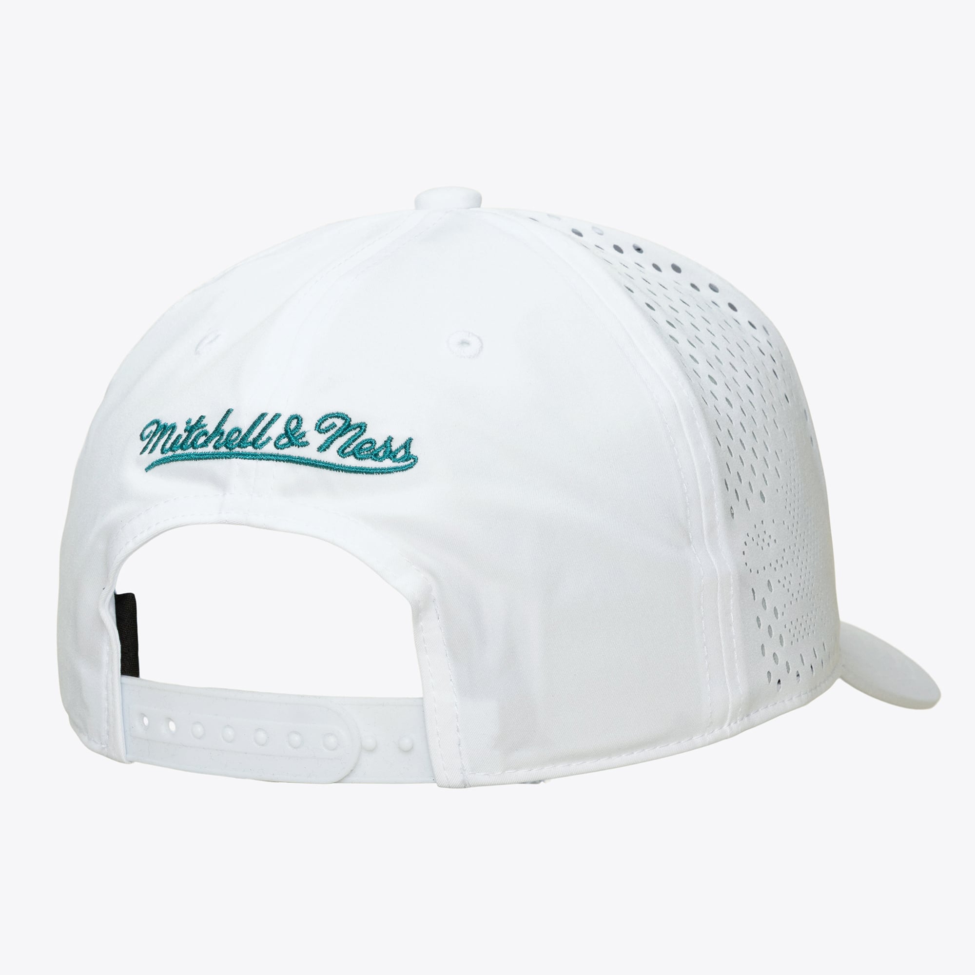 Casquette Mitchell & Ness blanche Charlotte Hornets Perfect Lightweight Pro Crown pour homme
