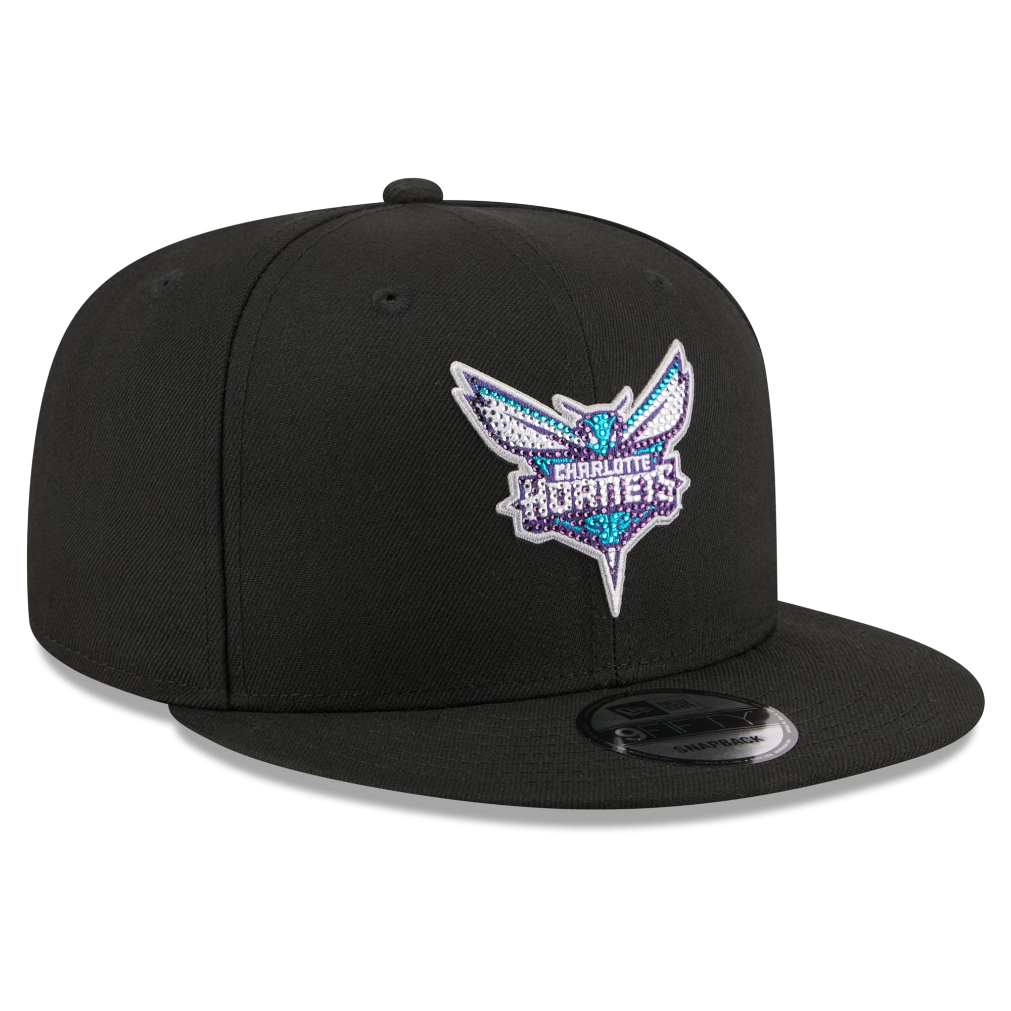 Men's New Era Black Charlotte Hornets 2026 NBA Draft Crystal 9FIFTY Snapback Hat