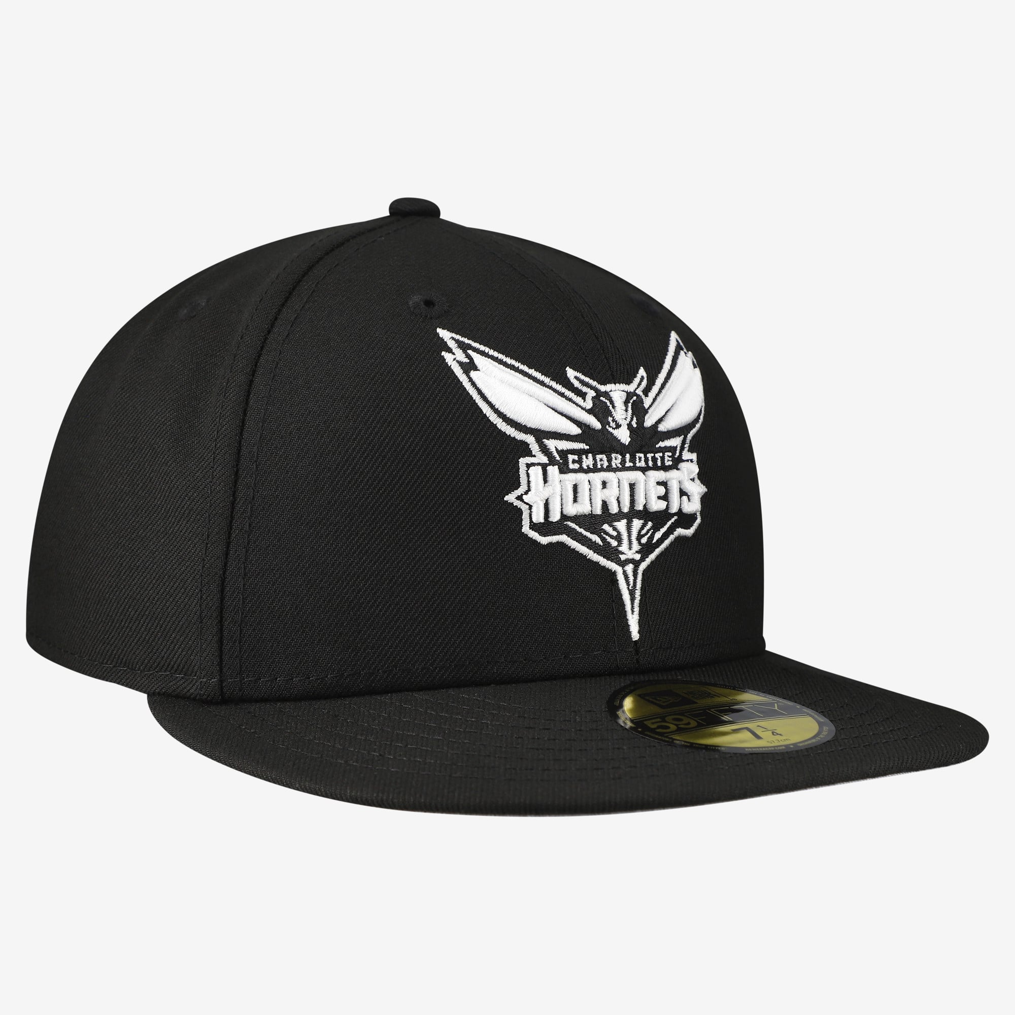 Men's New Era Black Charlotte Hornets 59FIFTY Fitted Hat