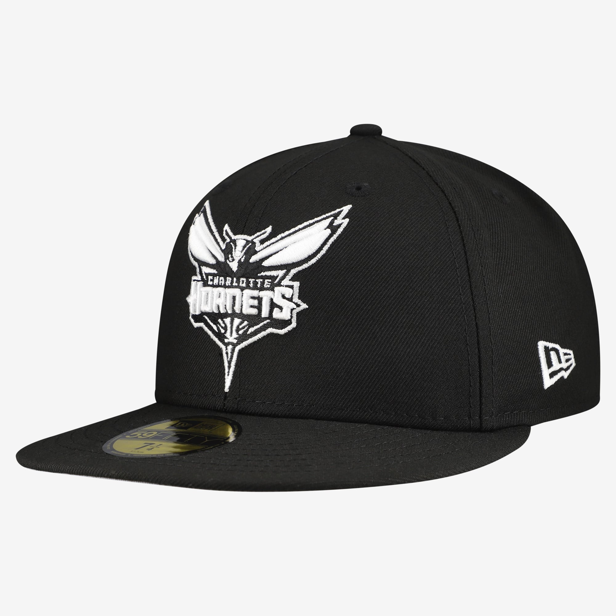 Men's New Era Black Charlotte Hornets 59FIFTY Fitted Hat