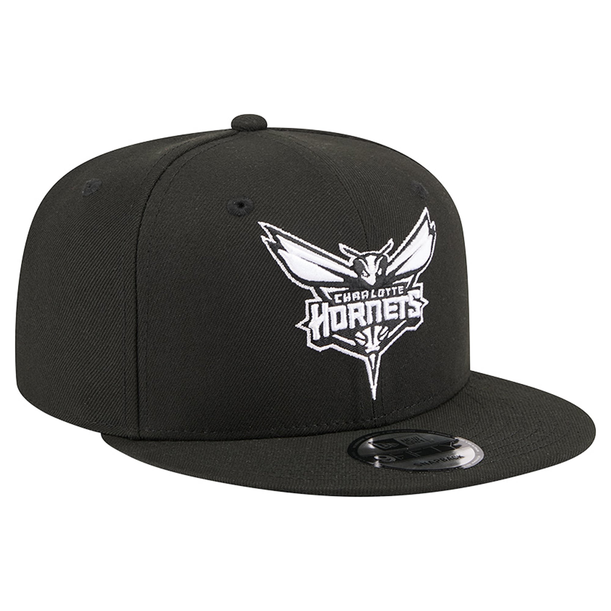 Men's New Era Black Charlotte Hornets Team 9FIFTY Snapback Hat