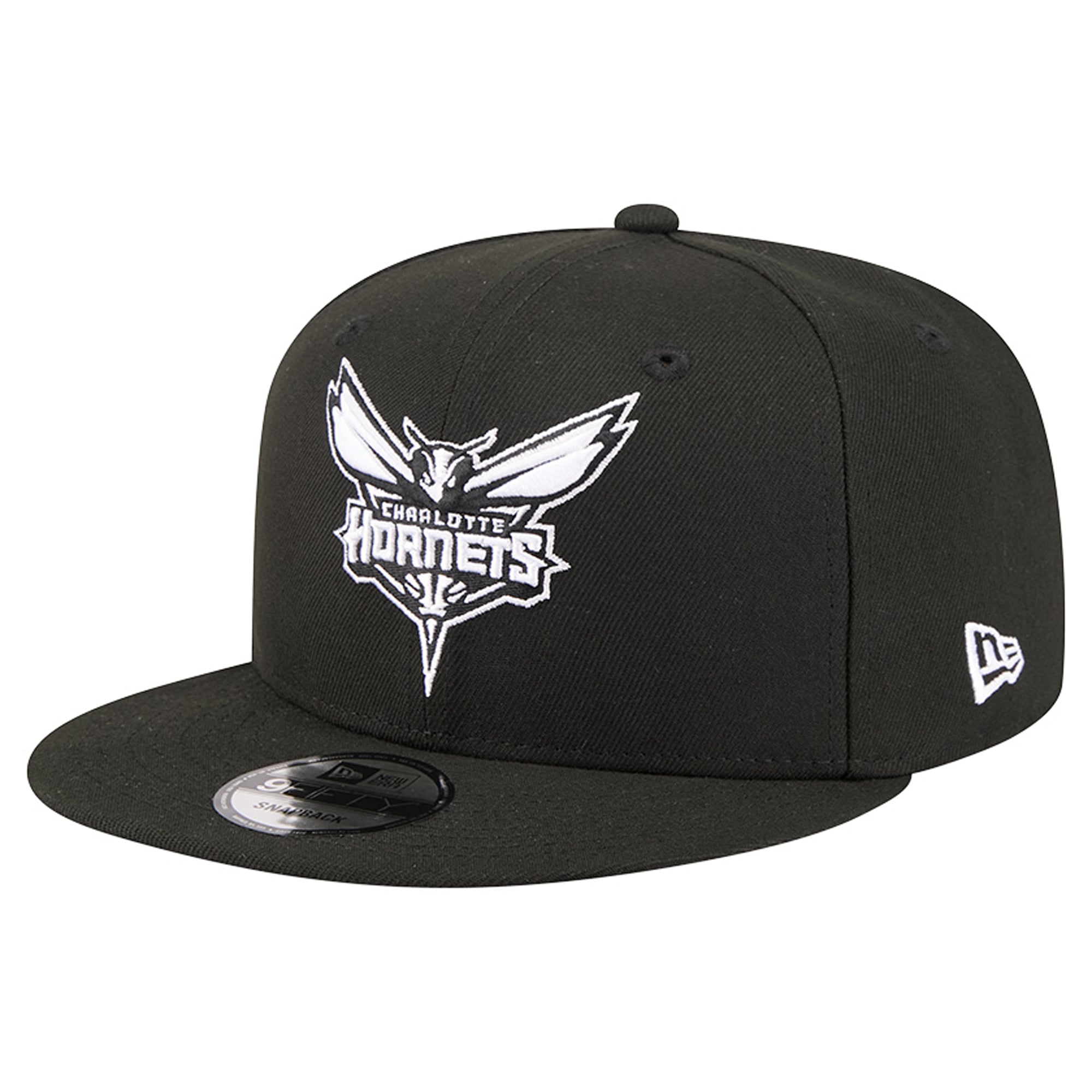 Men's Charlotte Hornets New Era Black Team 9FIFTY Snapback Hat
