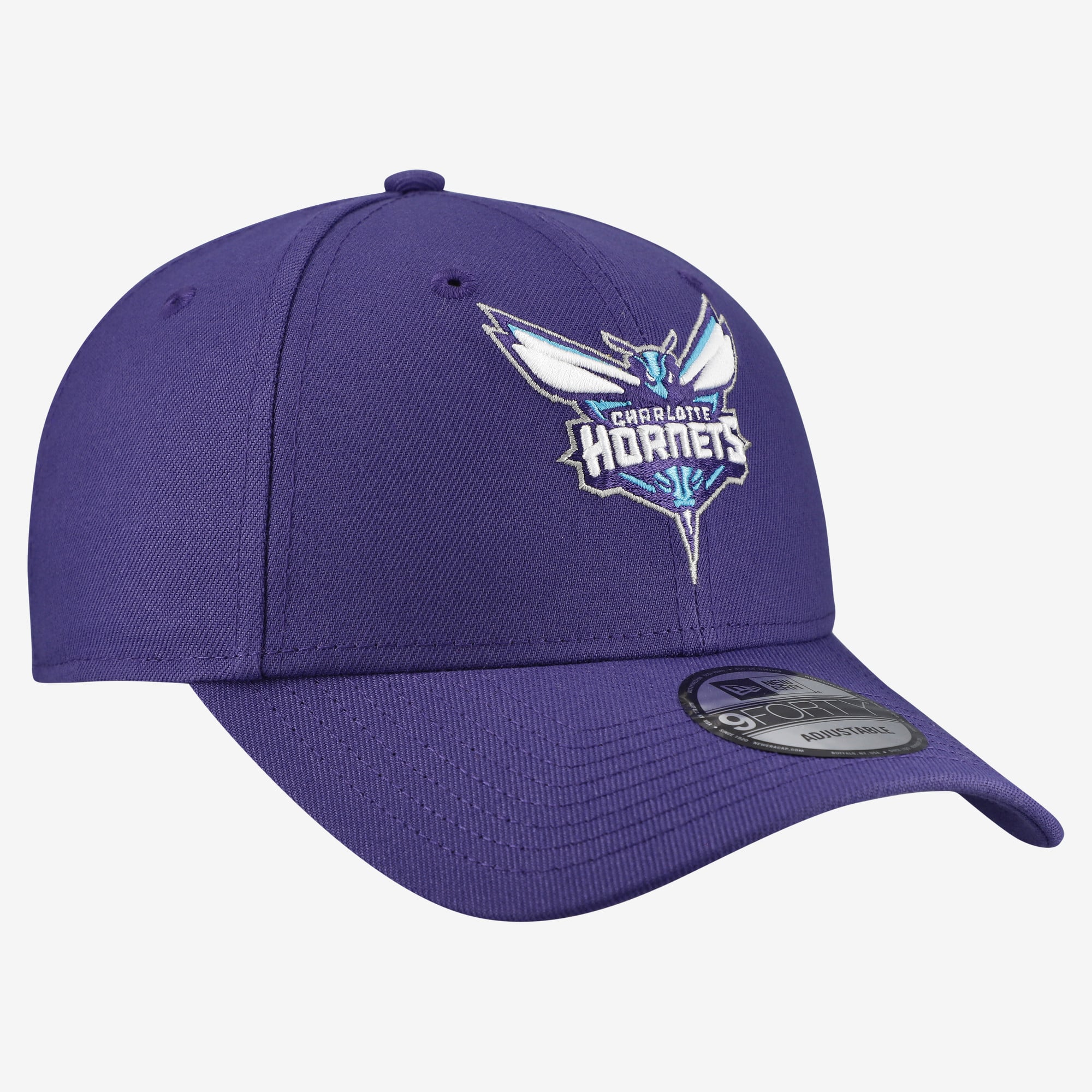 Men's New Era Purple Charlotte Hornets Team 9FORTY Adjustable Hat
