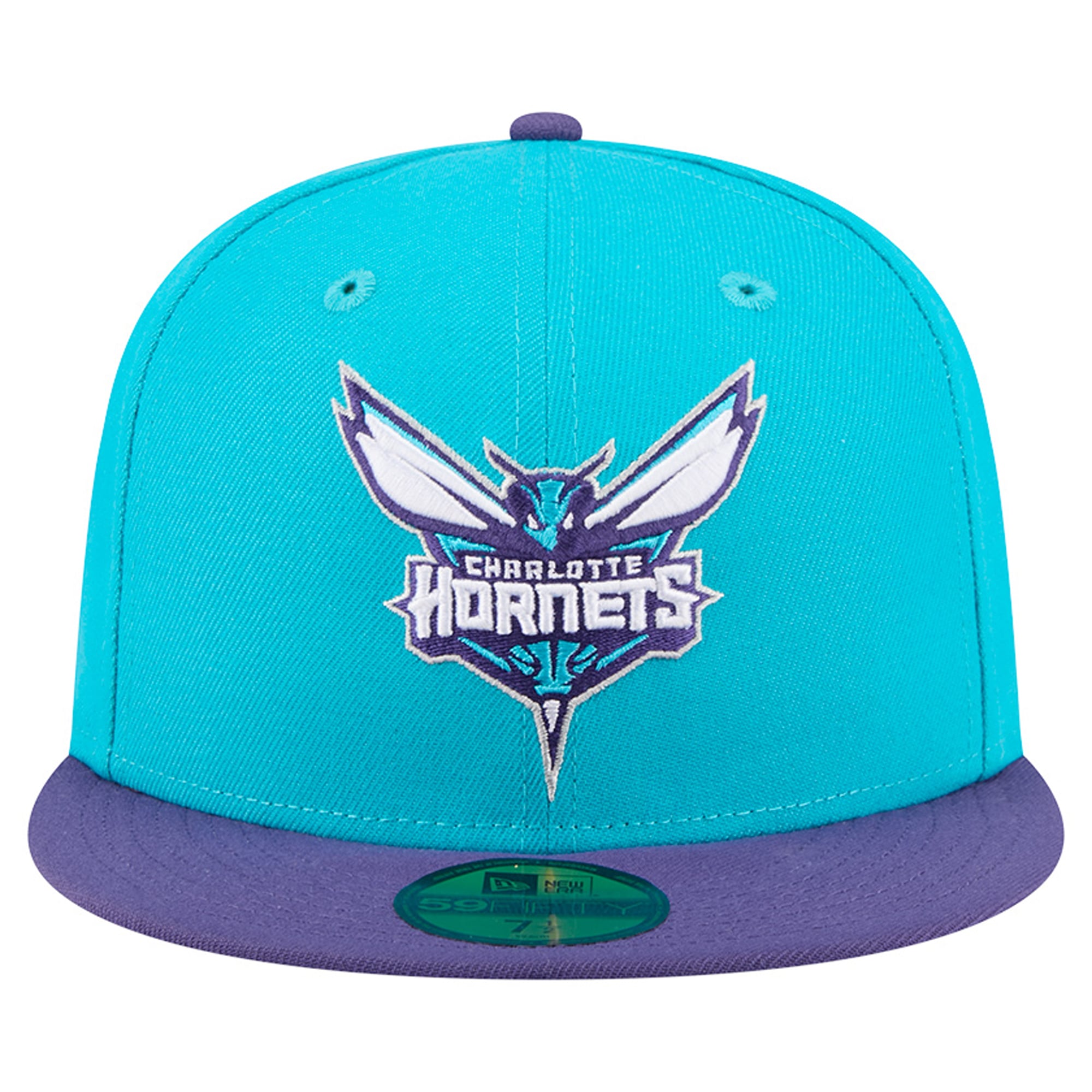 Men's New Era Teal Charlotte Hornets Two-Tone 59FIFTY Fitted Hat