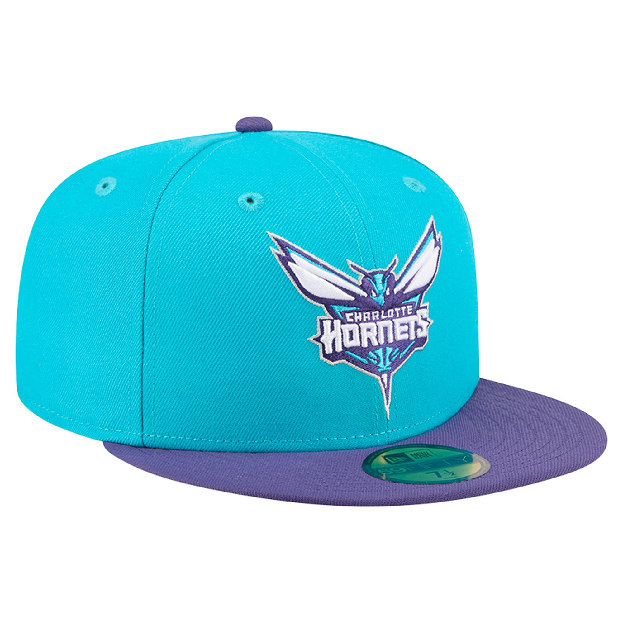 Men's New Era Teal Charlotte Hornets Two-Tone 59FIFTY Fitted Hat