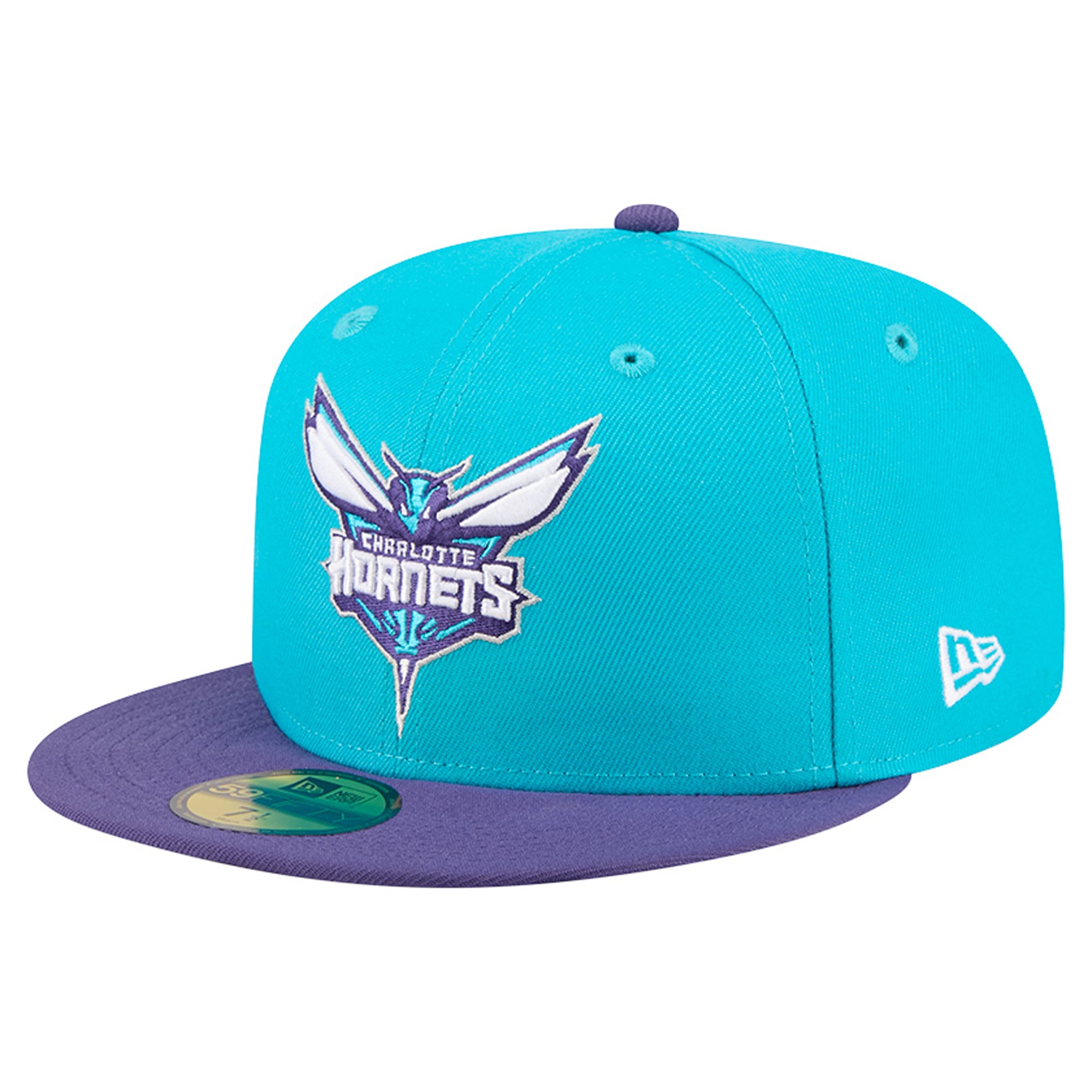 Men's Charlotte Hornets New Era Teal Two-Tone 59FIFTY Fitted Hat