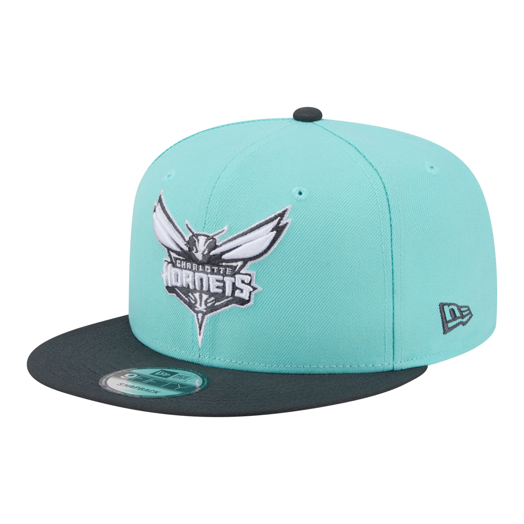 Men's New Era Turquoise/Charcoal Charlotte Hornets Color Pack Two-Tone 9FIFTY Snapback Hat