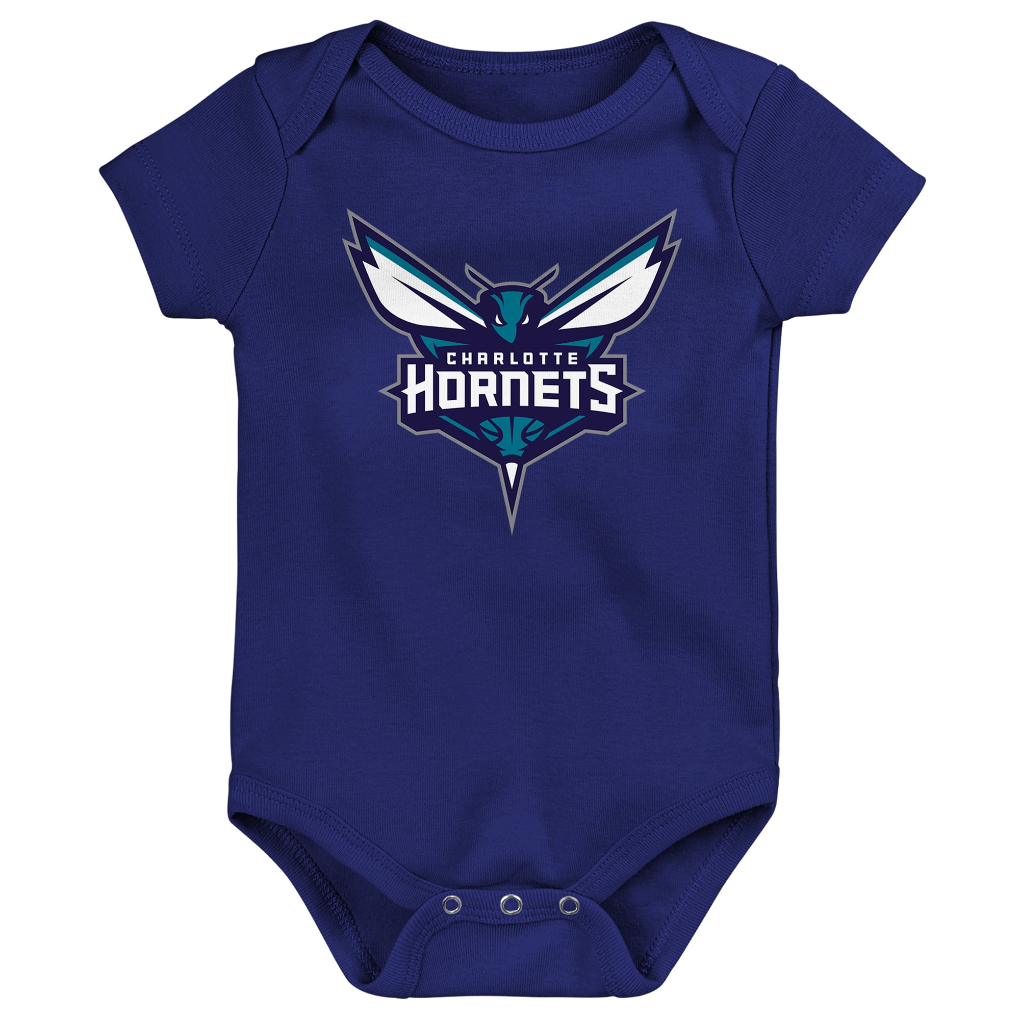 Newborn Outerstuff Purple Charlotte Hornets Primary Logo Bodysuit