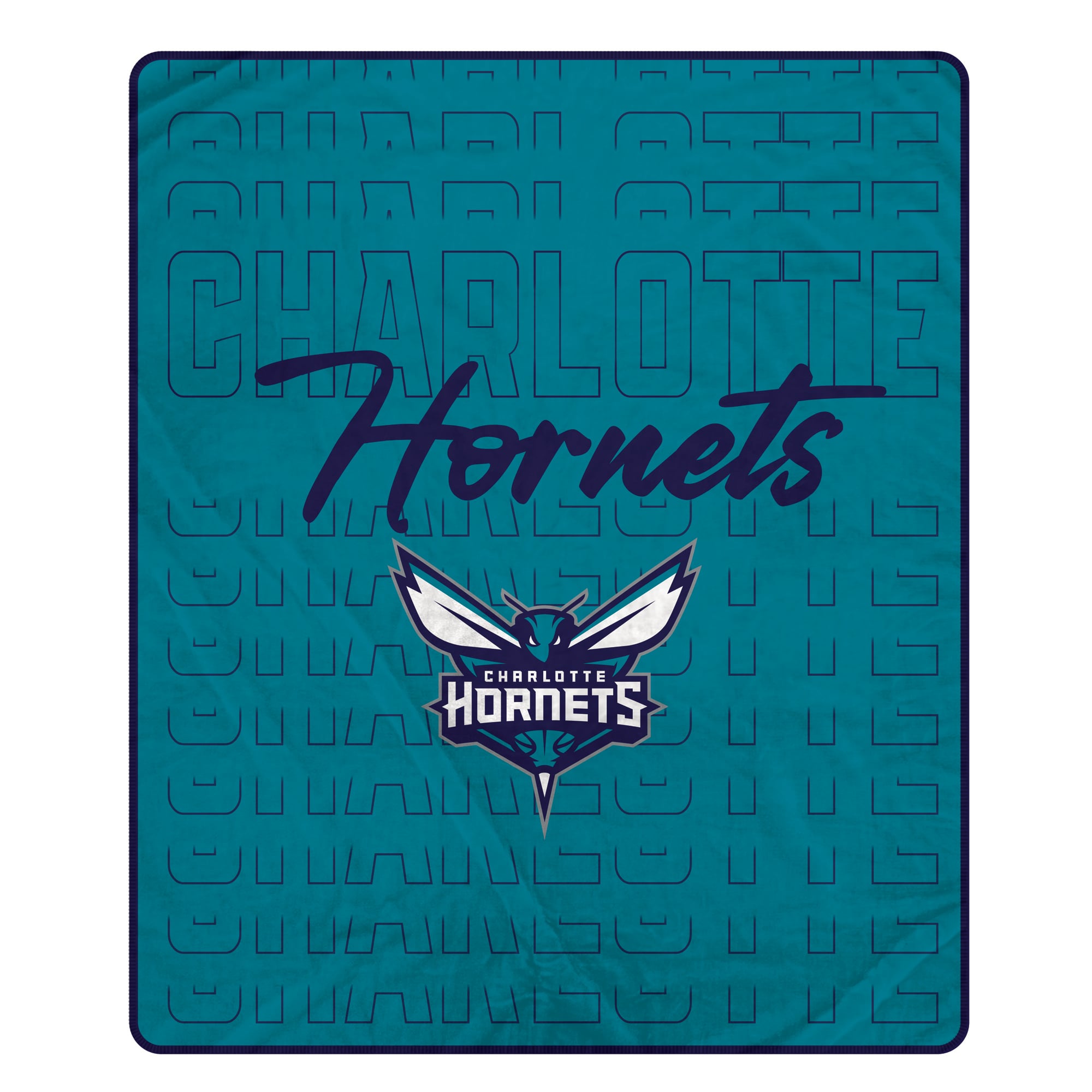 Couverture ultra douce Pegasus Charlotte Hornets Echo Script Fade 50" x 60"