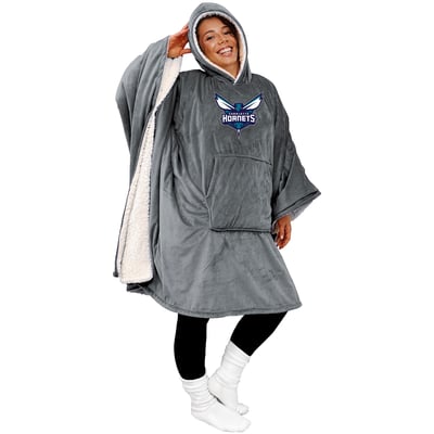 Charlotte Hornets Pegasus Team Color 50" x 70" Bloncho Sherpa Fan Cape