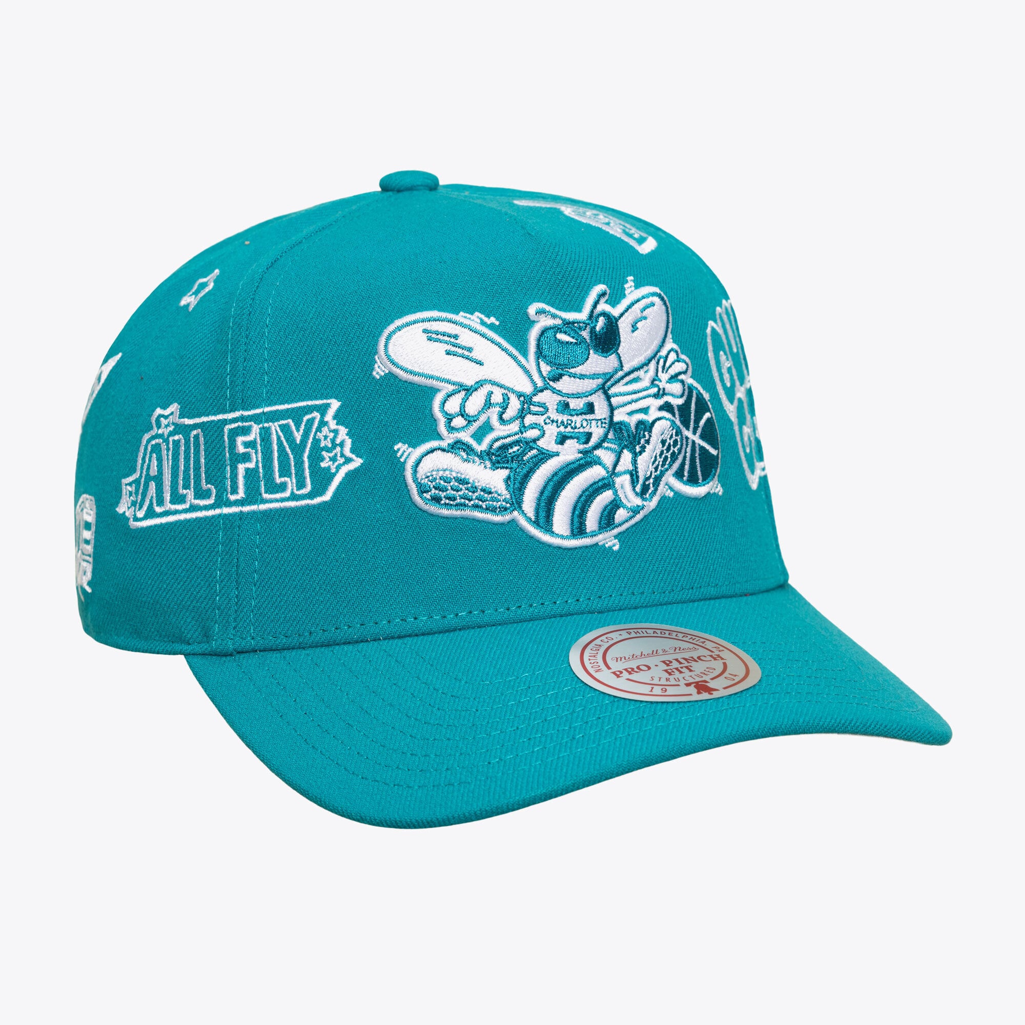 Casquette unisexe Mitchell & Ness Teal Charlotte Hornets Downtown Doodle Pro