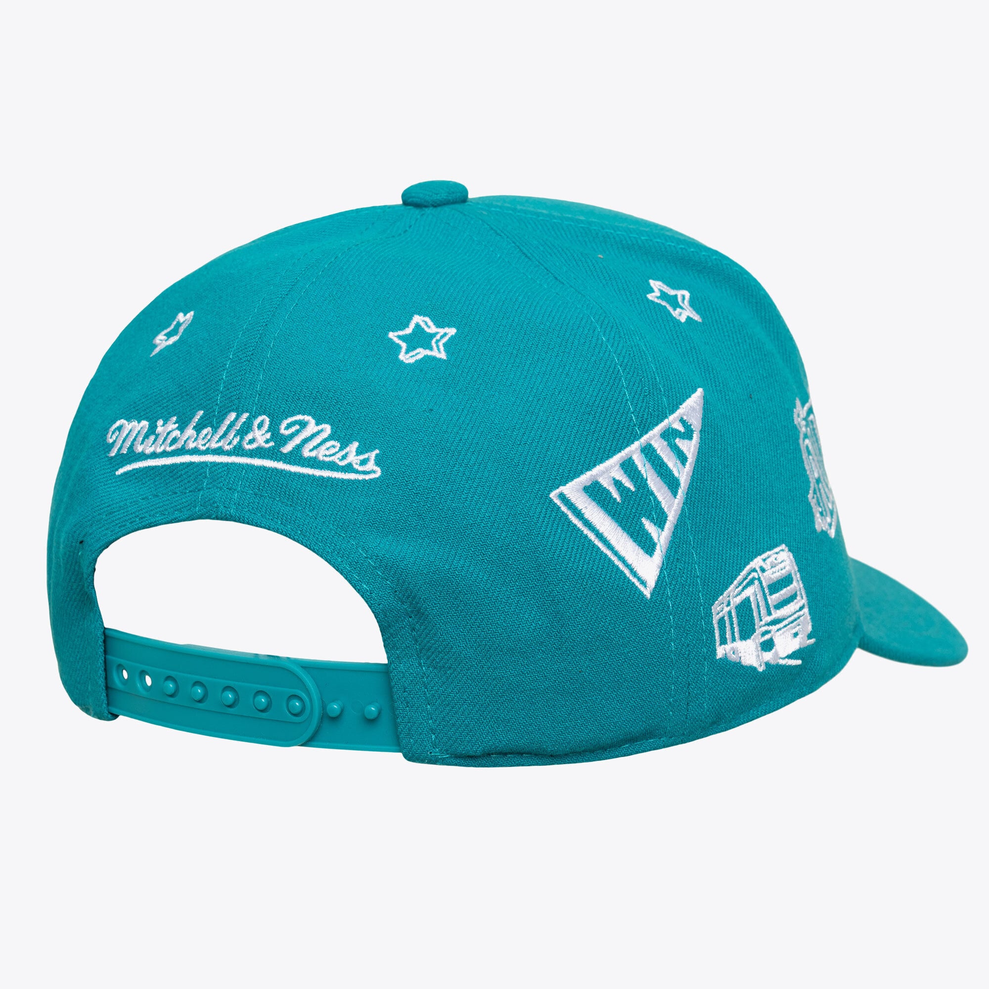 Casquette unisexe Mitchell & Ness Teal Charlotte Hornets Downtown Doodle Pro