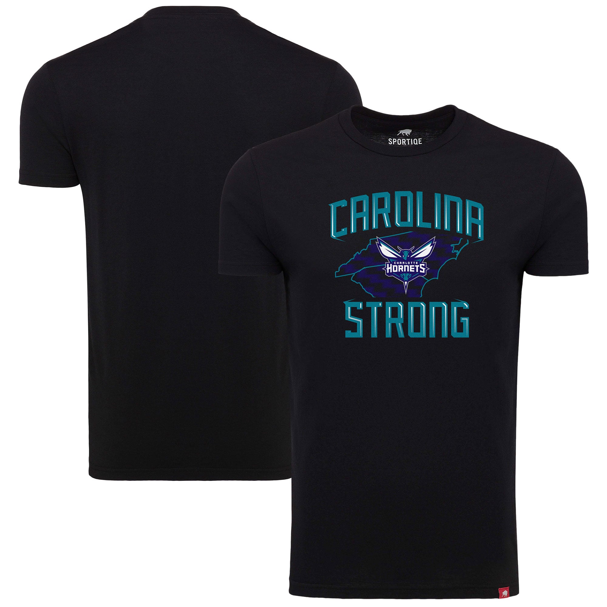 Unisex Sportiqe Black Charlotte Hornets Carolina Strong Tri-Blend T-Shirt