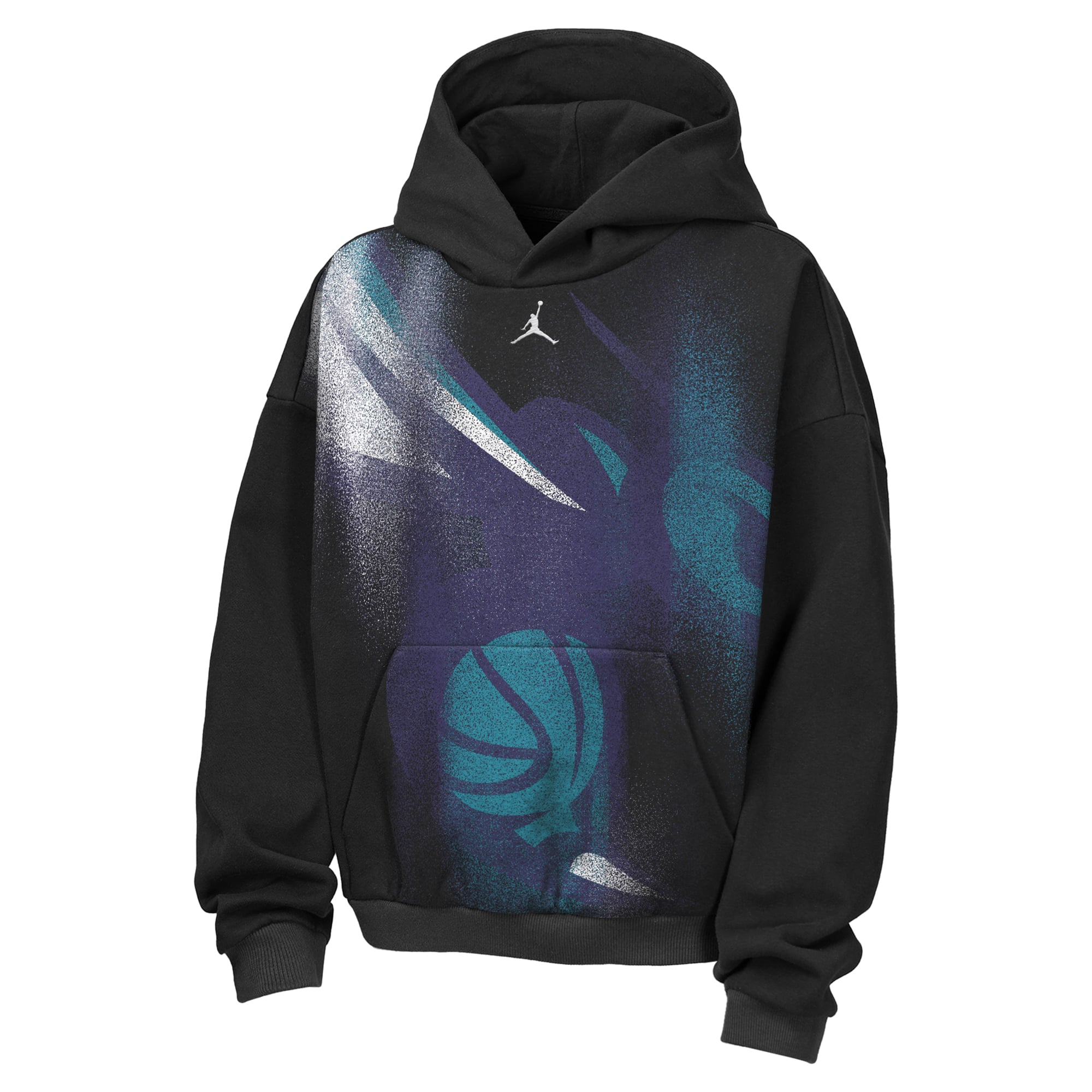 Youth Jordan Brand  Black Charlotte Hornets 2026 Standard Issue Practice Icon Fleece Pullover Hoodie