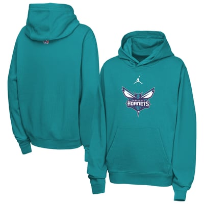 Charlotte Hornets Jordan Brand Youth Essential Logo Club Hoodie - Teal