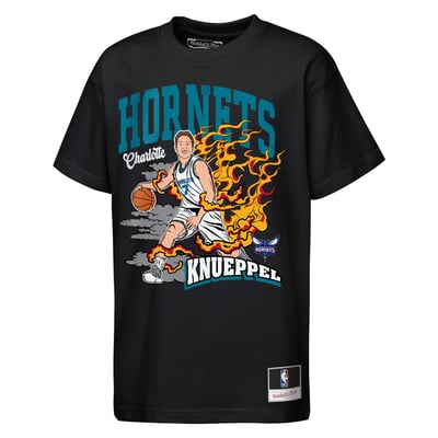 Kon Knueppel Charlotte Hornets Mitchell & Ness Youth Fired Up T-Shirt - Black
