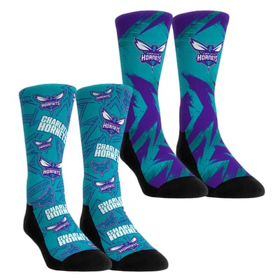  Charlotte Hornets Rock Em Youth Game Day 2-Pack Crew Socks - Blue