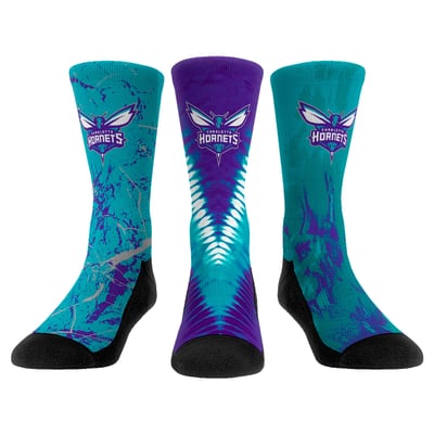  Charlotte Hornets Rock Em Youth Three-Pack Crew Socks Set - 