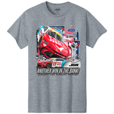 Chase Briscoe Classic Ink 2026 Bank of America 400 Race Winner T-Shirt - Athletic Heather Gray