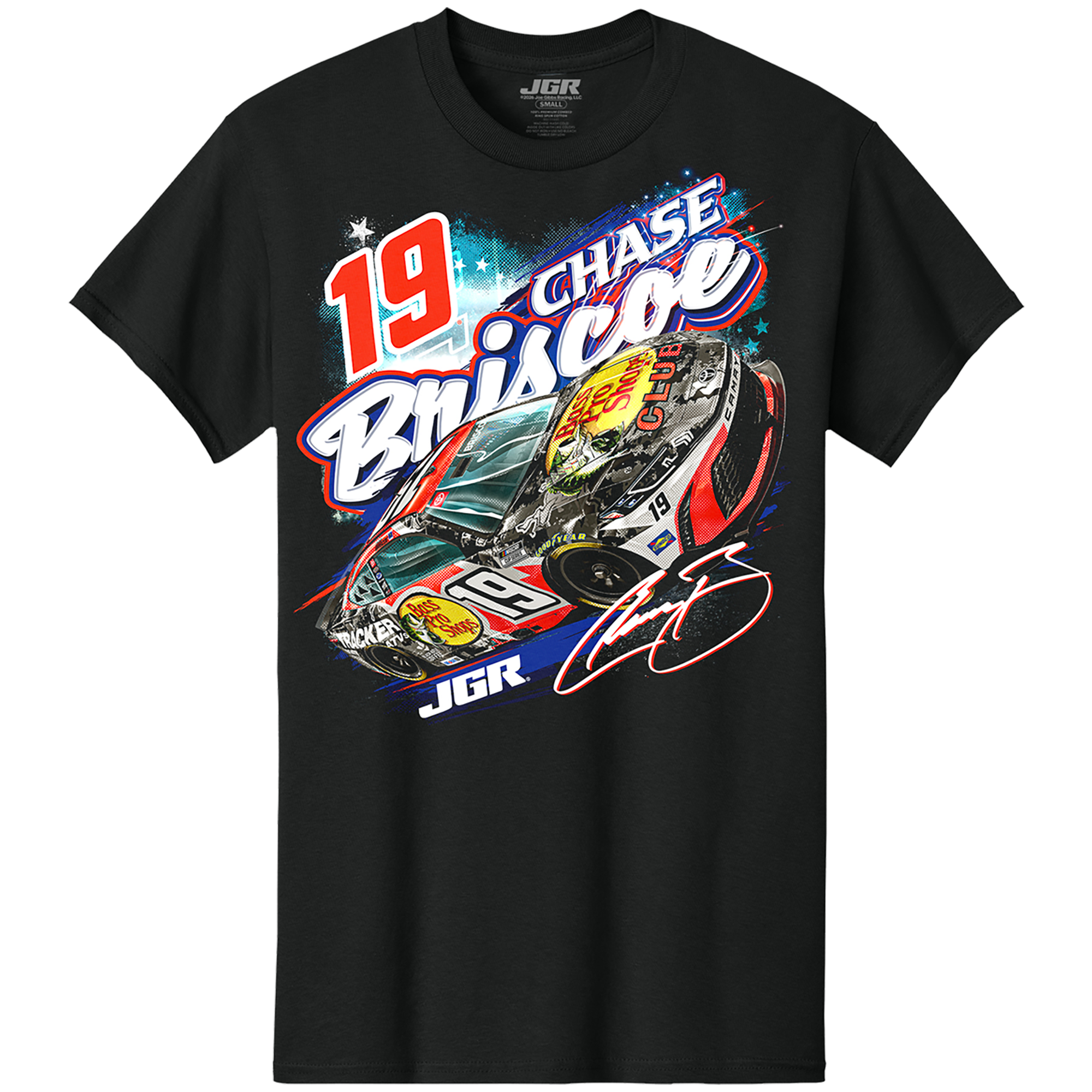Men's Classic Ink Black Chase Briscoe Bass Pro Shops Car T-Shirt
