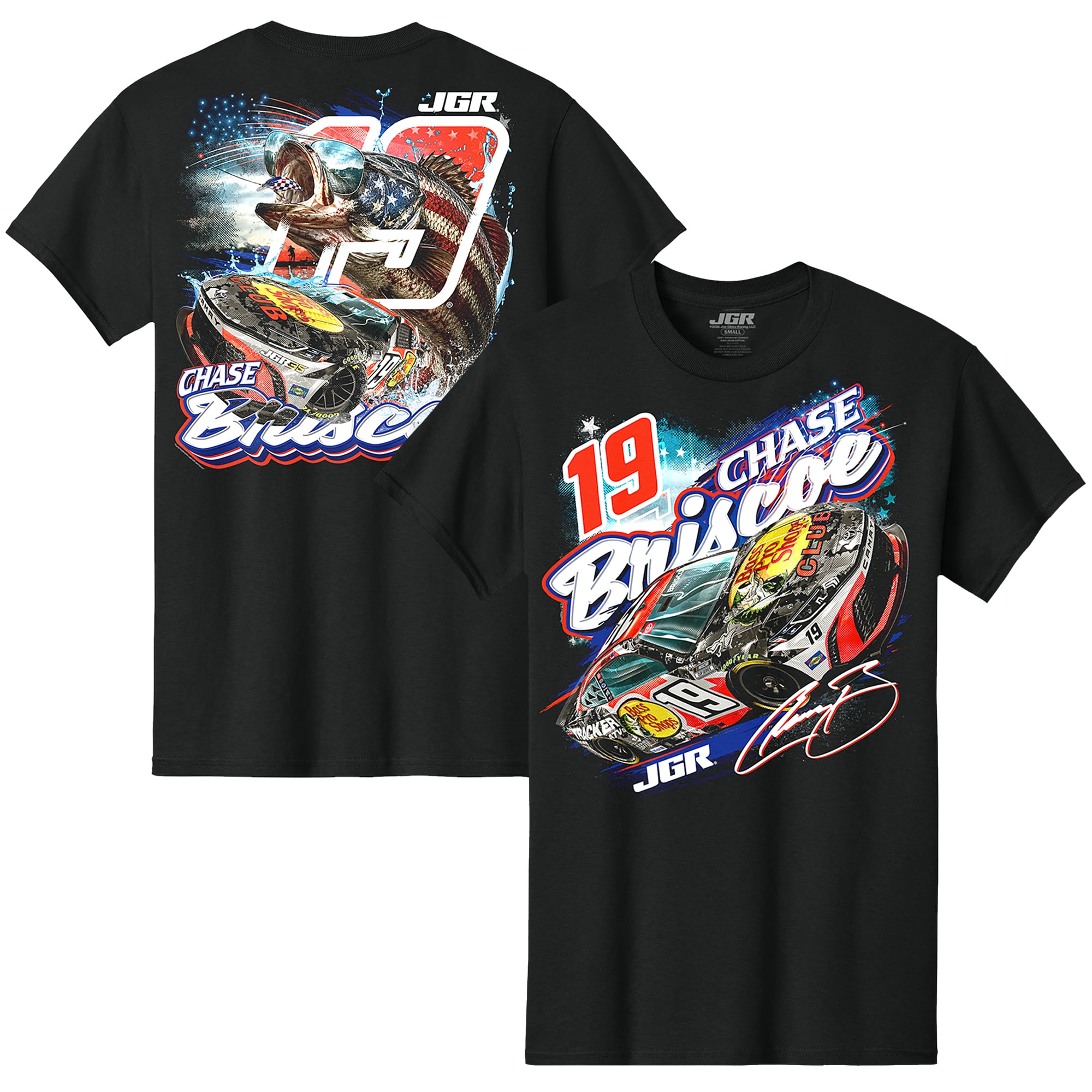 Men's Classic Ink Black Chase Briscoe Bass Pro Shops Car T-Shirt