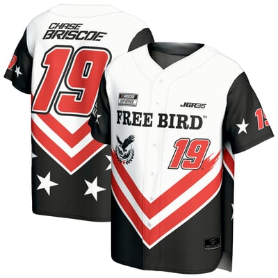 Chase Briscoe ProSphere Free Bird Baseball Jersey - White