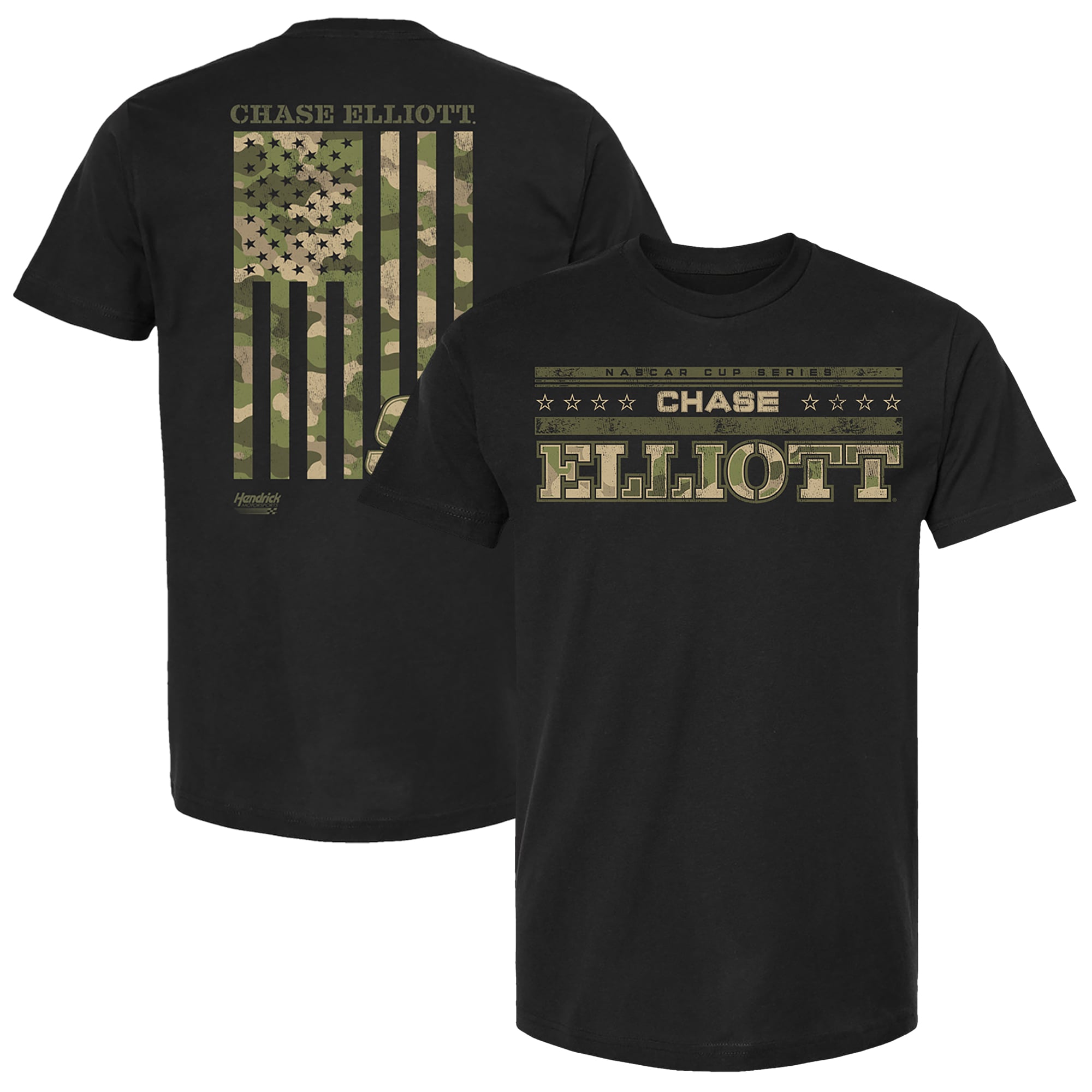 T-shirt homme Classic Ink Black Chase Elliott Camo Tri-Blend