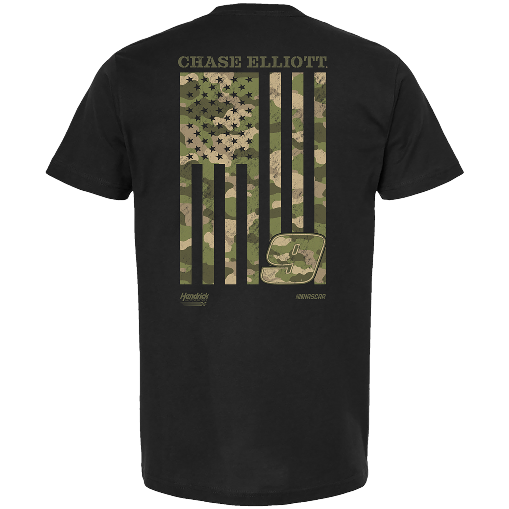 T-shirt homme Classic Ink Black Chase Elliott Camo Tri-Blend