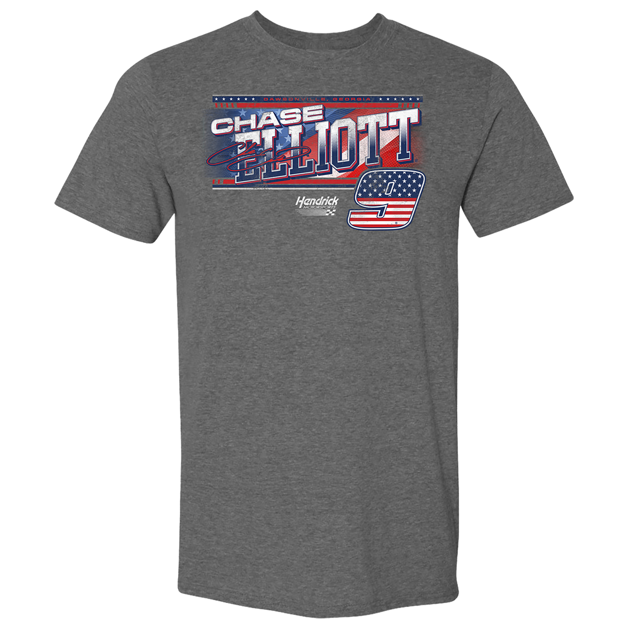 T-shirt homme Hendrick Motorsports Team Collection, gris chiné, avec nom et numéro de Chase Elliott.