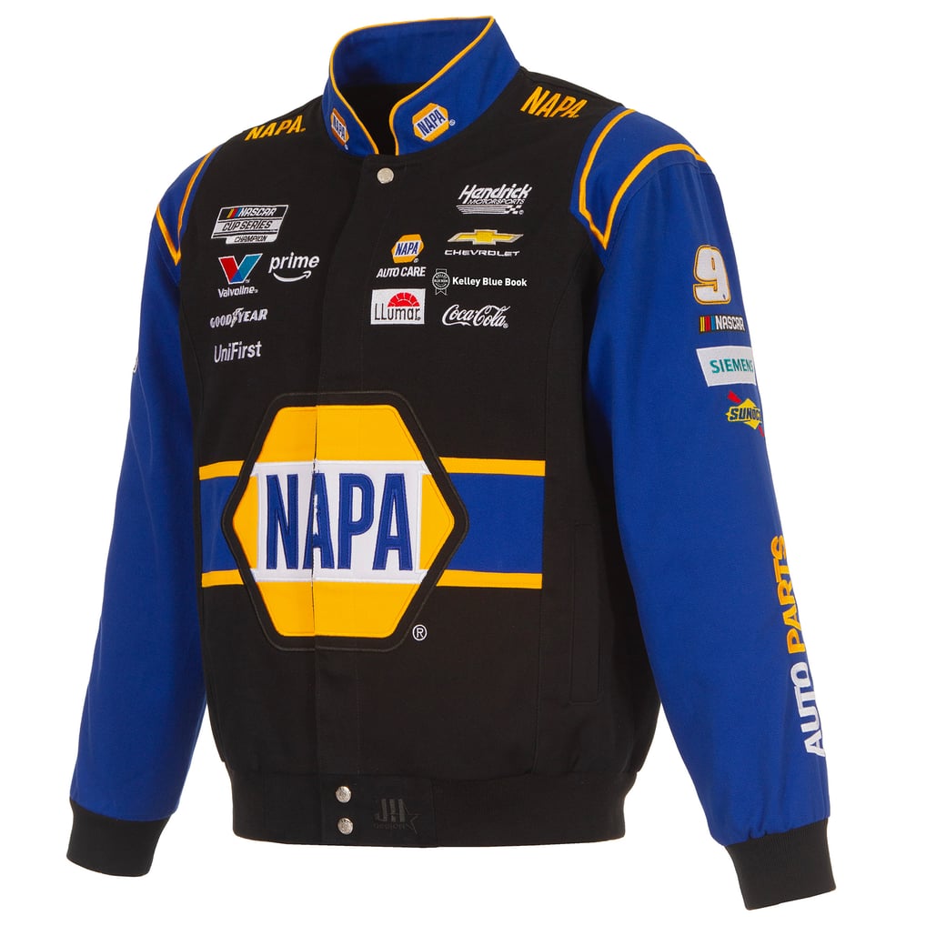 Chase Elliott JH Design 2026 NAPA Full-Snap Twill Racing Jacket 