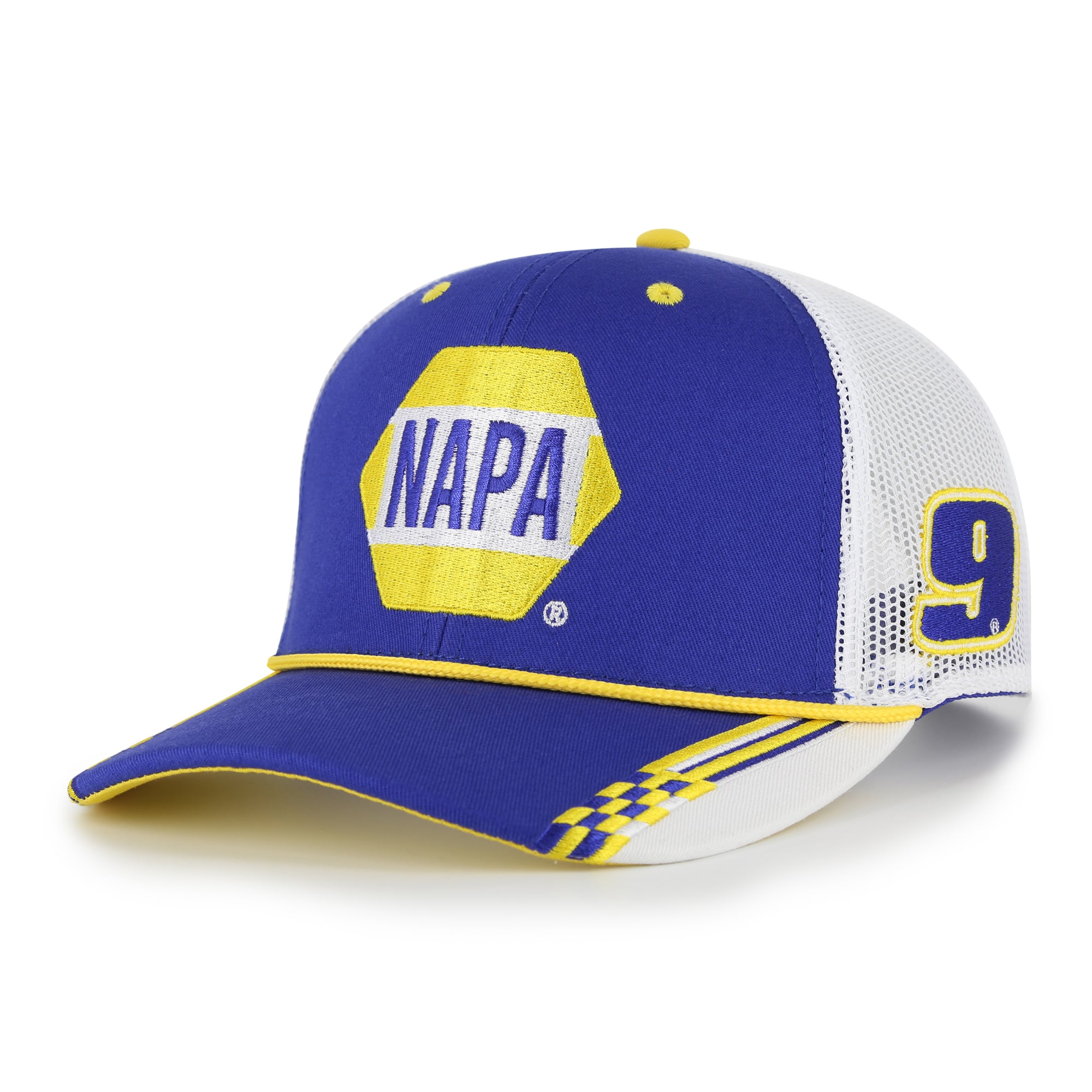 Casquette à carreaux Royal Chase Elliott pour homme, modèle The Game, ajustable.