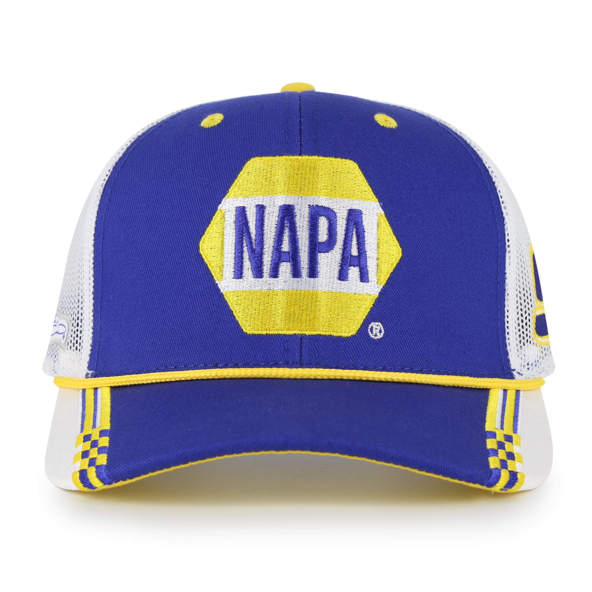 Casquette à carreaux Royal Chase Elliott pour homme, modèle The Game, ajustable.