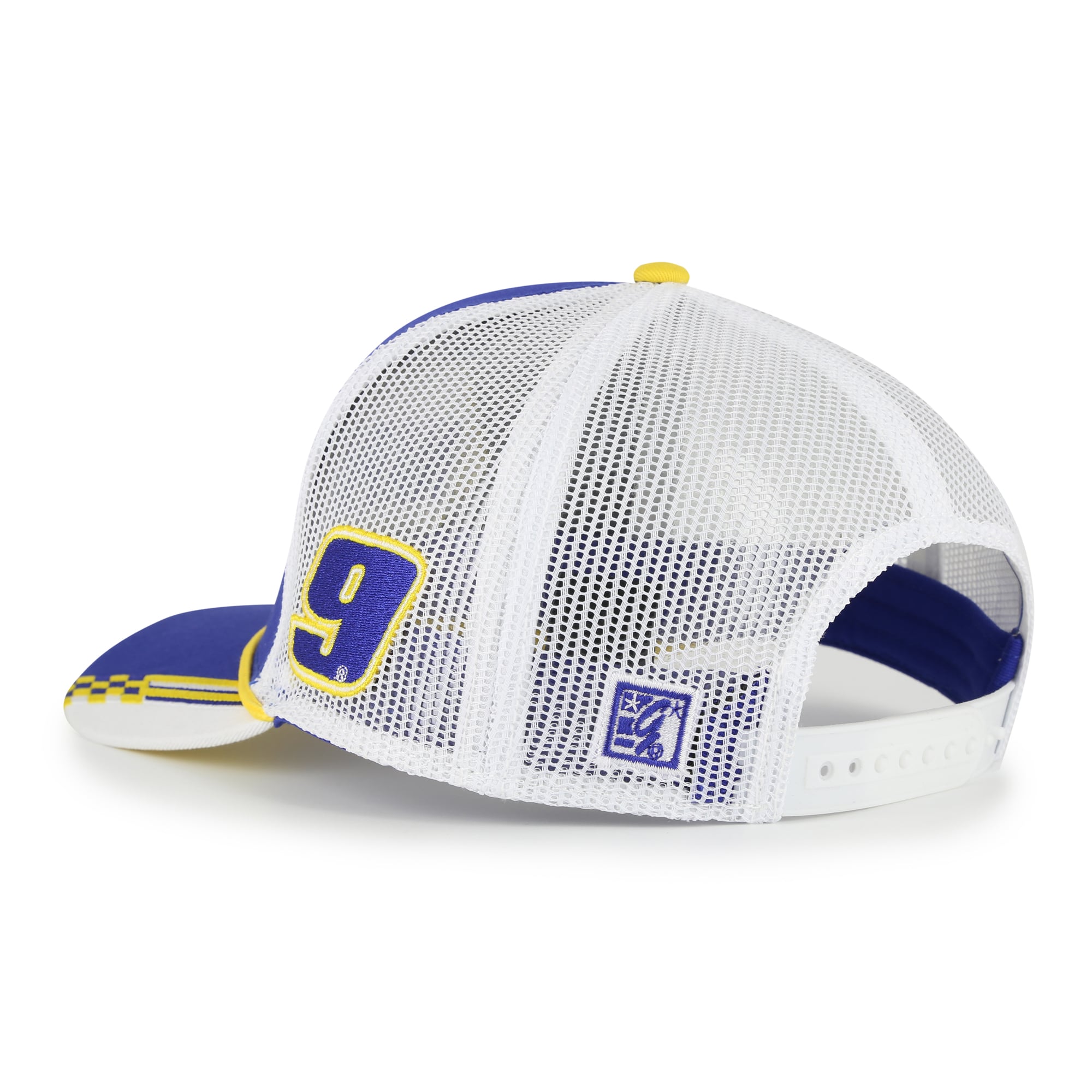 Casquette à carreaux Royal Chase Elliott pour homme, modèle The Game, ajustable.