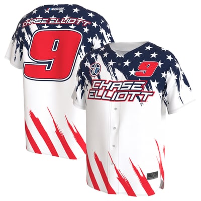Chase Elliott ProSphere Unisex Americana Baseball Fashion Jersey - White