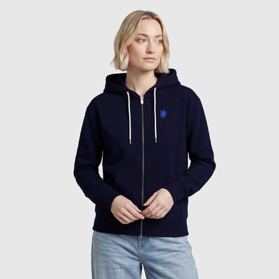 Sudadera con capucha y cremallera Chelsea Classics - Azul marino - Mujer