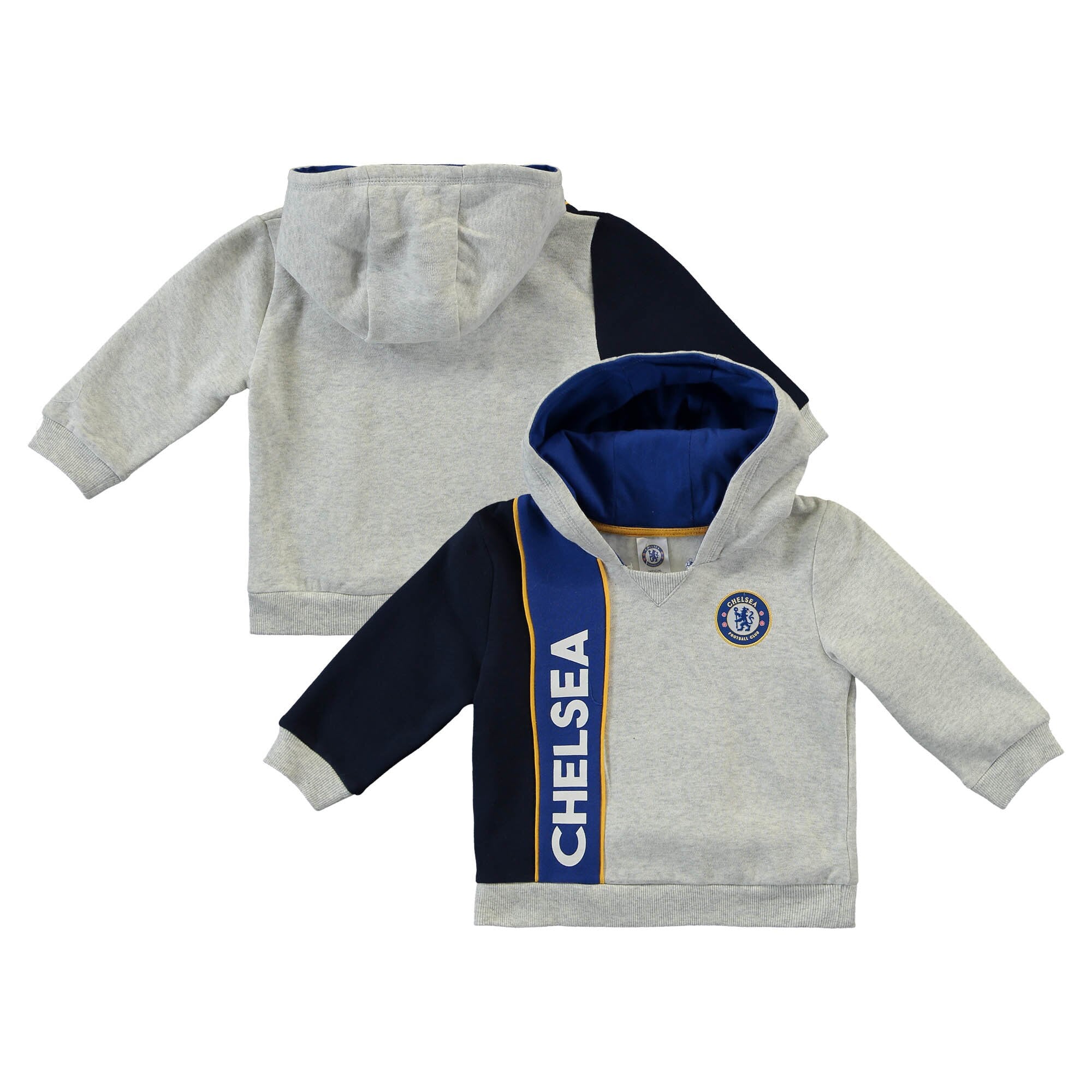 Baby Chelsea Color In Chelsea Colour Block Hoodie - Grey Marl - Baby