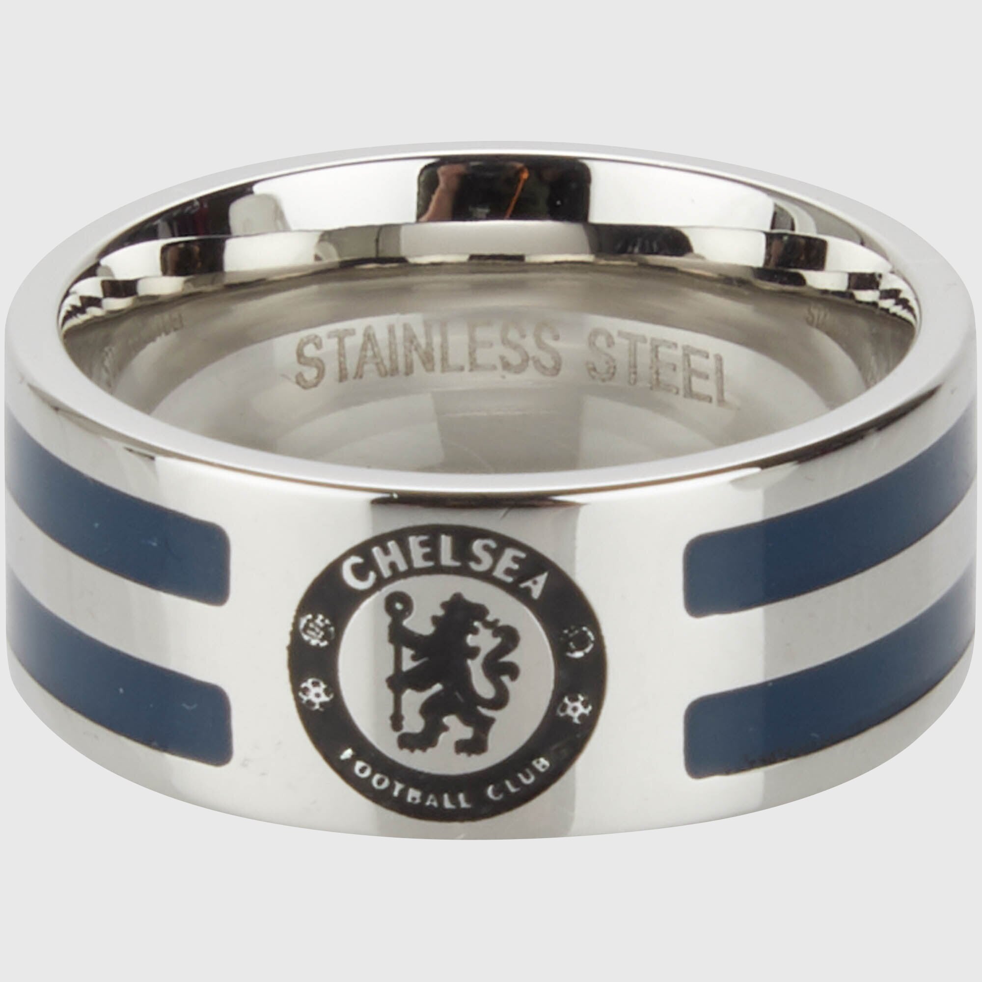 Chelsea Colour Stripe Ring - Stainless Steel