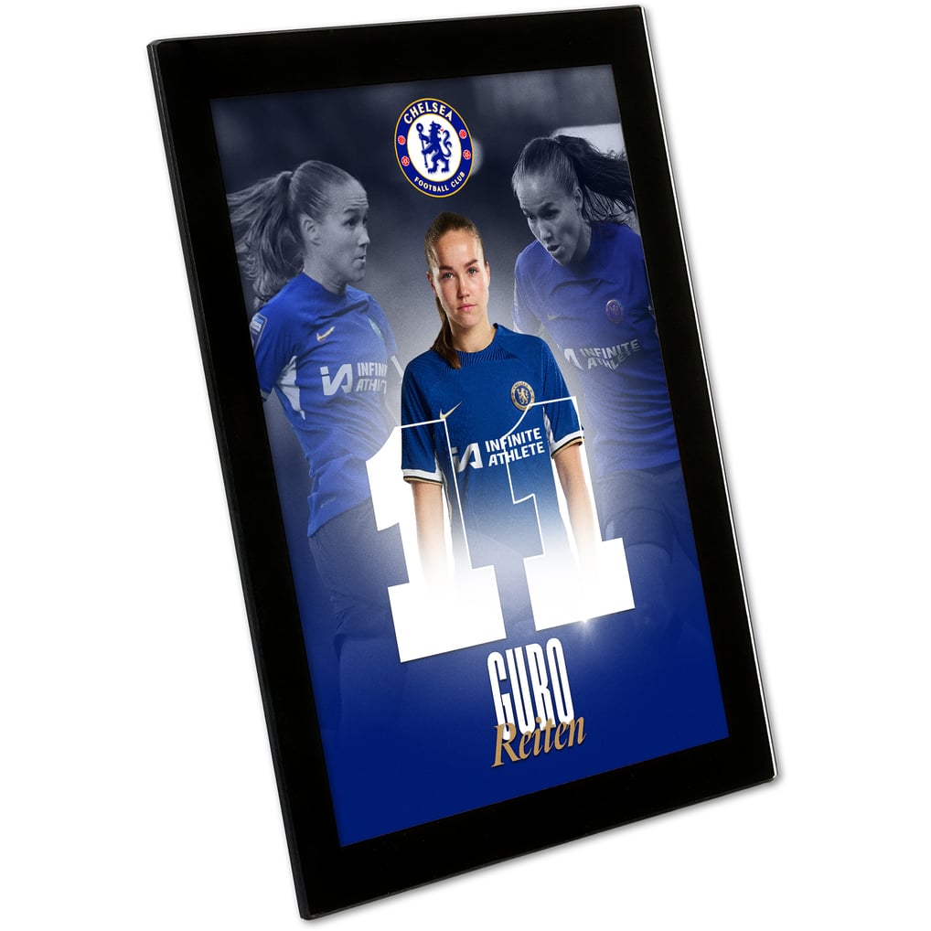Chelsea Guro Reiten 2023-24 Print - Glass Frame - 8 x 6 Inch