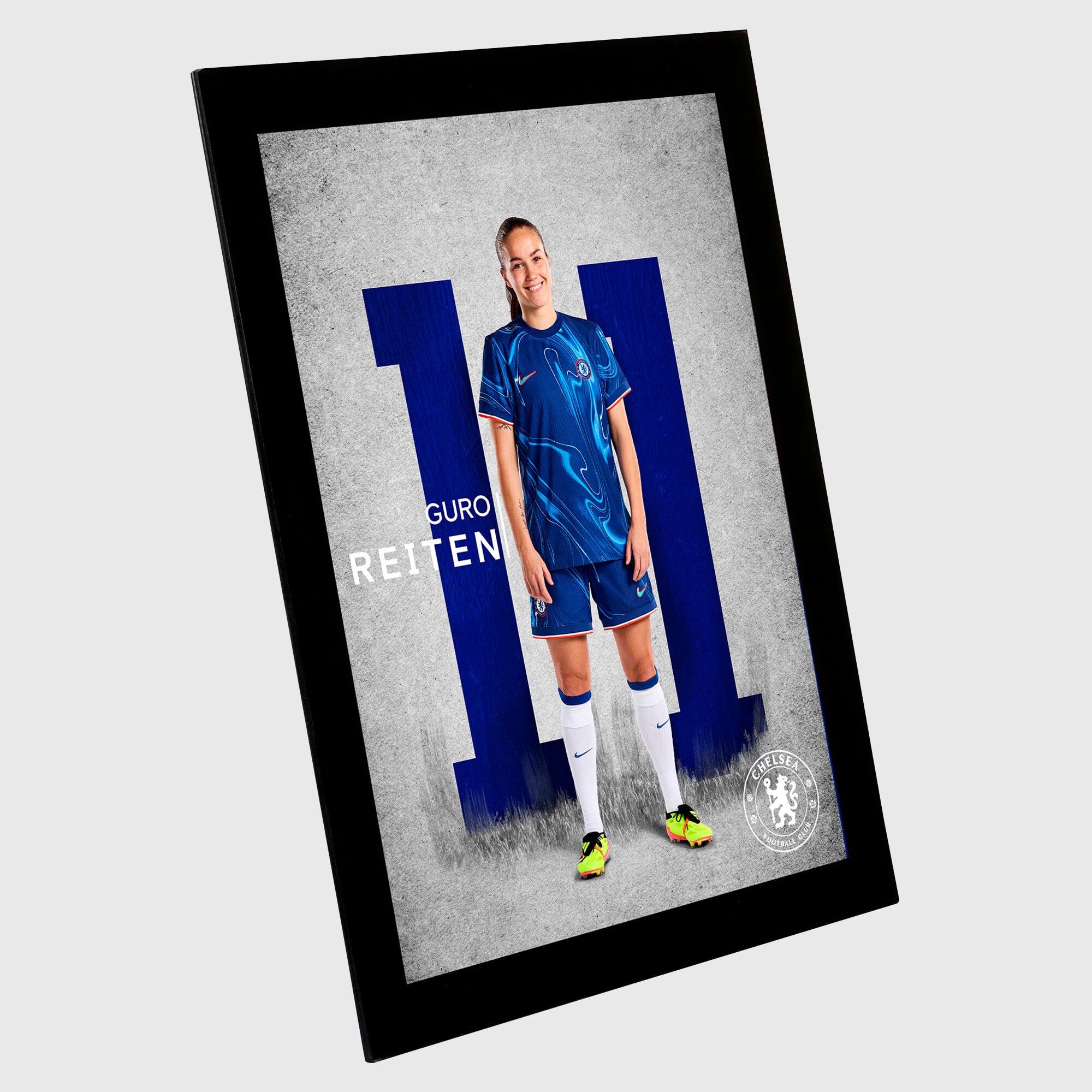 Chelsea Guro Reiten 2024-25 Print - Glass Frame - 8 x 6 Inch