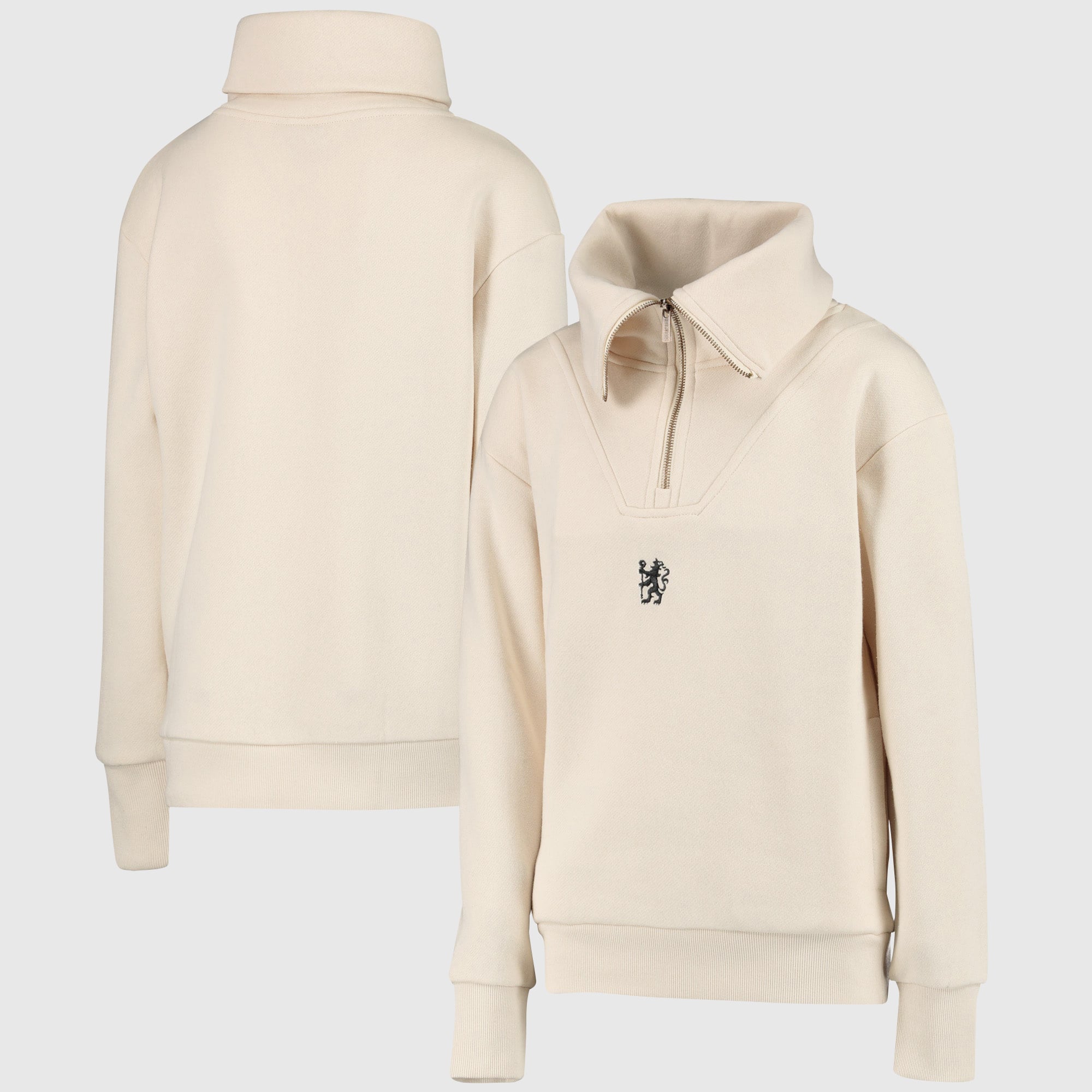 Zip Code Chelsea Chelsea Leisure 1/4 Zip Sweat - Oatmeal - Girls