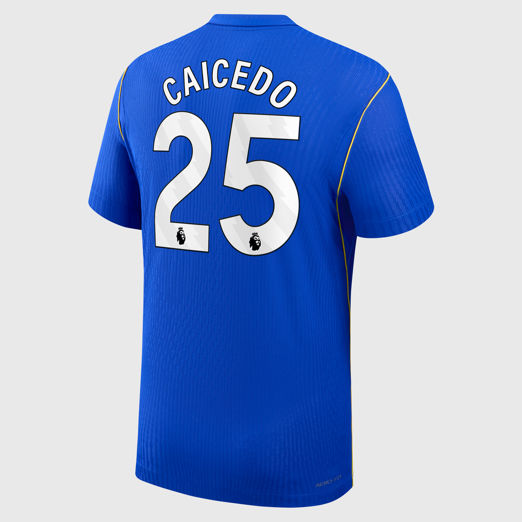 Chelsea Nike Home Aero-FIT Match Shirt 2026-27 with Caicedo 25 