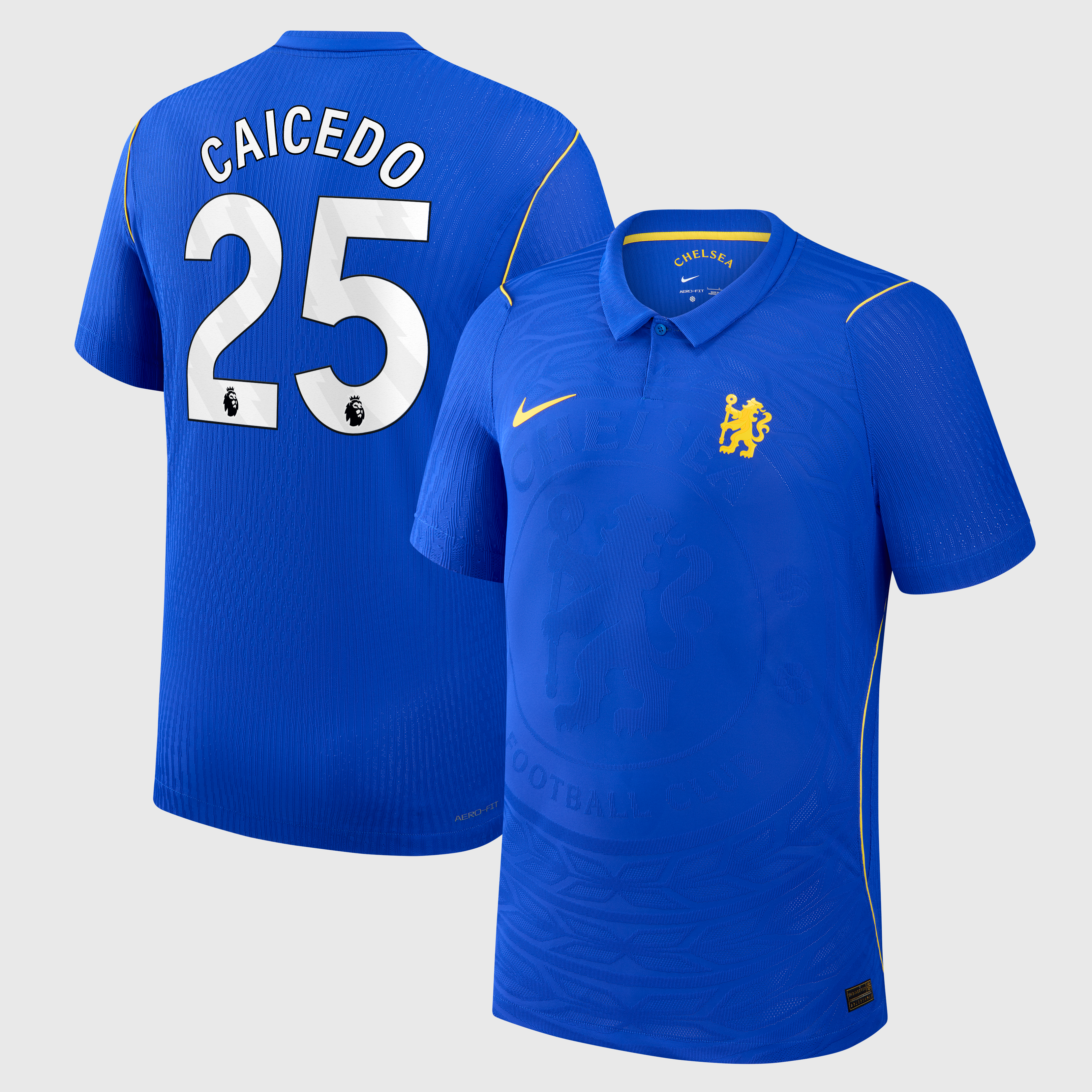 Chelsea Nike Home Aero-FIT Match Shirt 2026-27 with Caicedo 25 