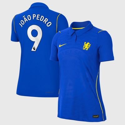 Chelsea Nike Home Aero-FIT Match Shirt 2026-27 - Womens with João Pedro 9 printing
