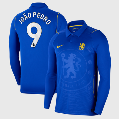 Chelsea Nike Home Stadium Long Sleeve Shirt 2026-27 with João Pedro 9 printing