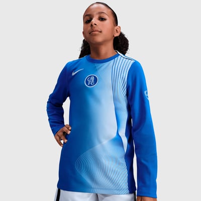 Chelsea Nike Pre Match Long Sleeve Top - Blue - Kids