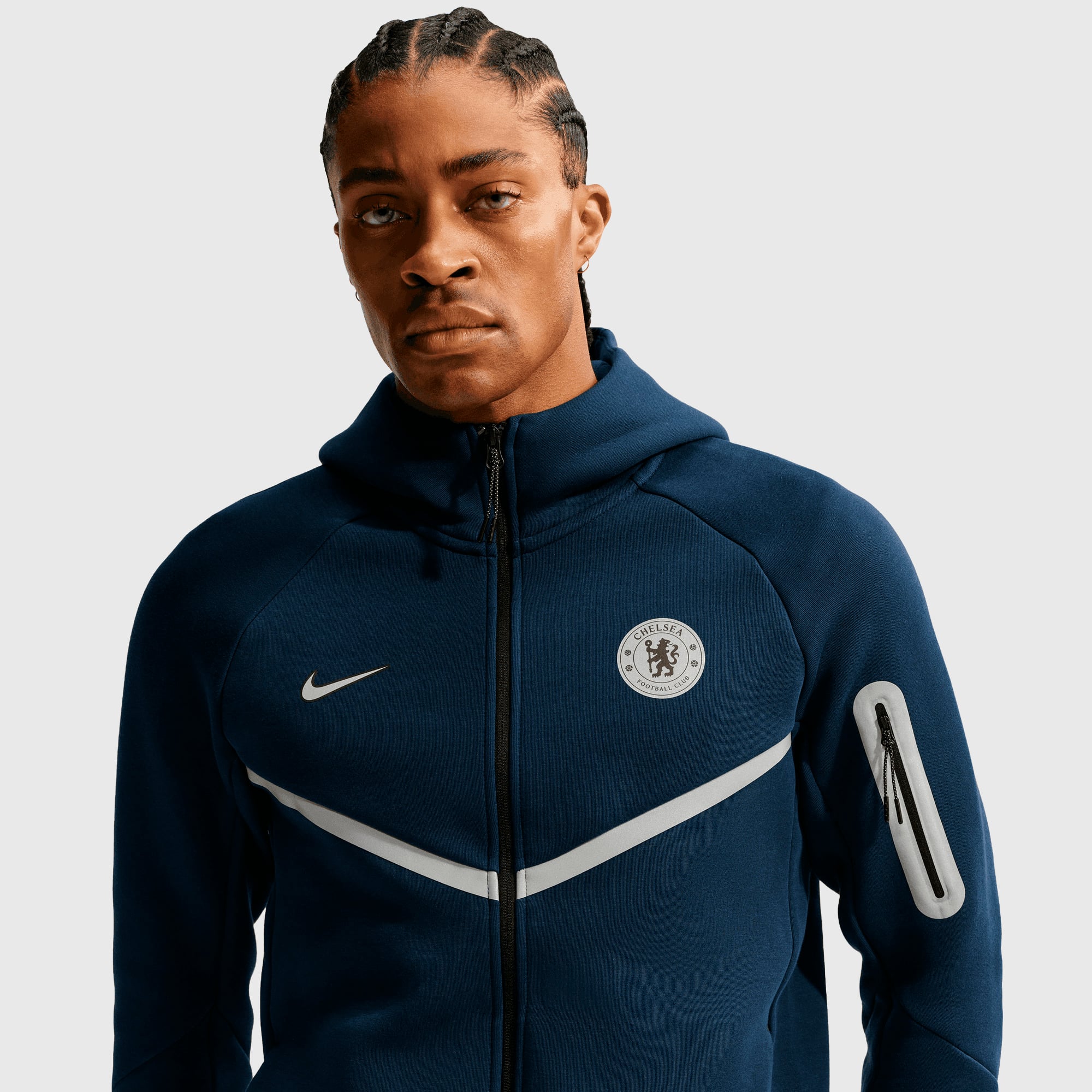 Chelsea Nike Tech Fleece Jacket - Blue Eclipse