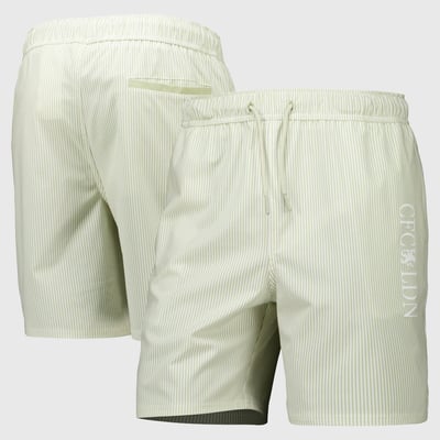 Chelsea Pin Stripe Swim Short - Sage Green