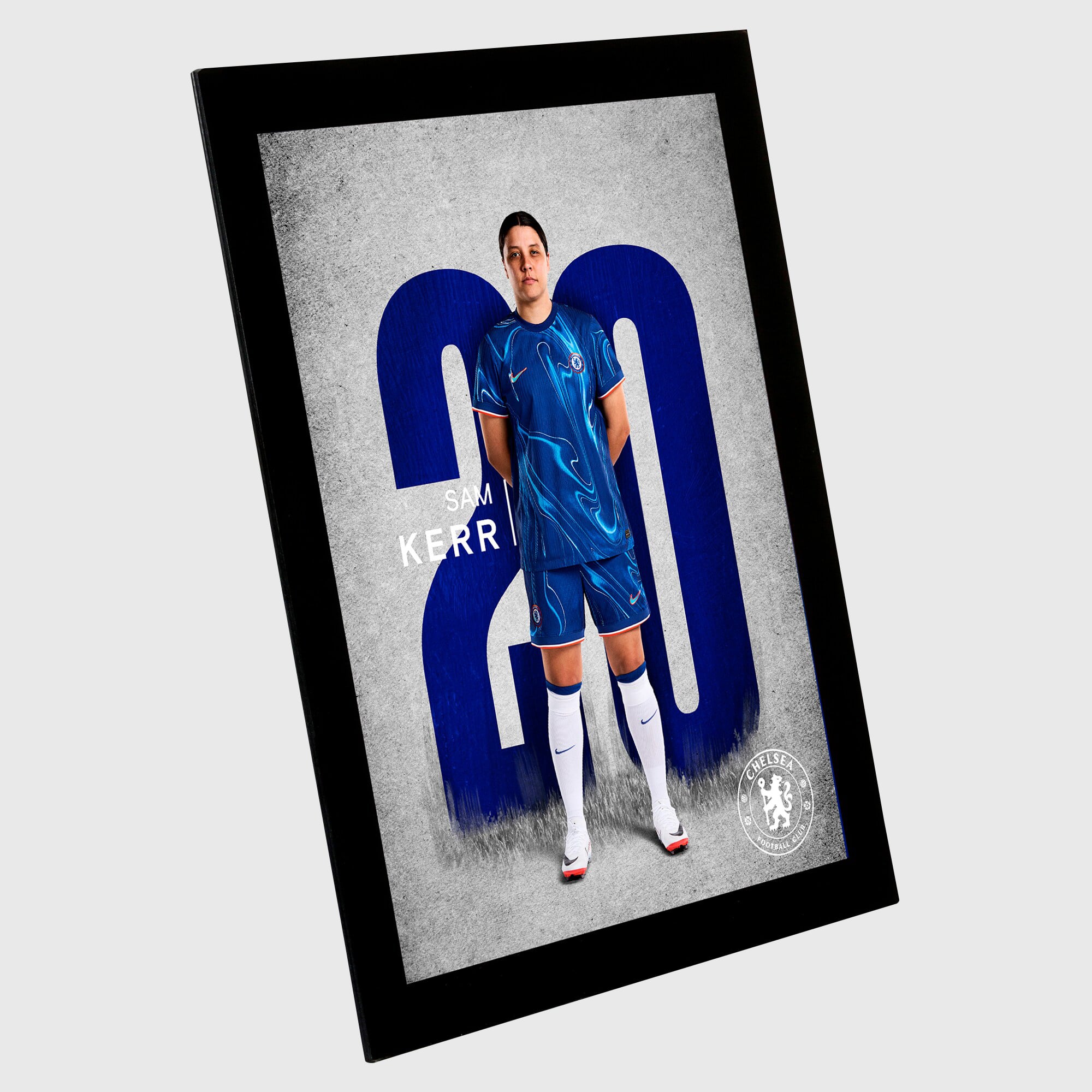Chelsea Sam Kerr 2024-25 Print - Glass Frame - 8 x 6 Inch
