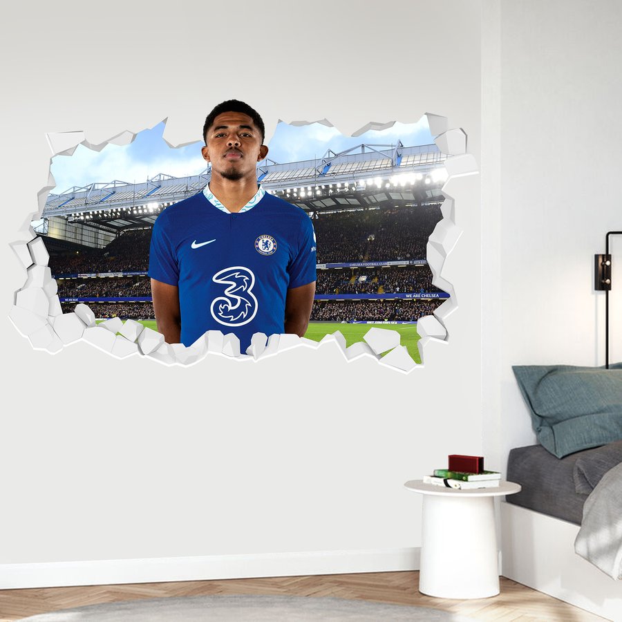Chelsea Wesley Fofana 22 - 23 Broken Wall Sticker - 120cm x 60cm
